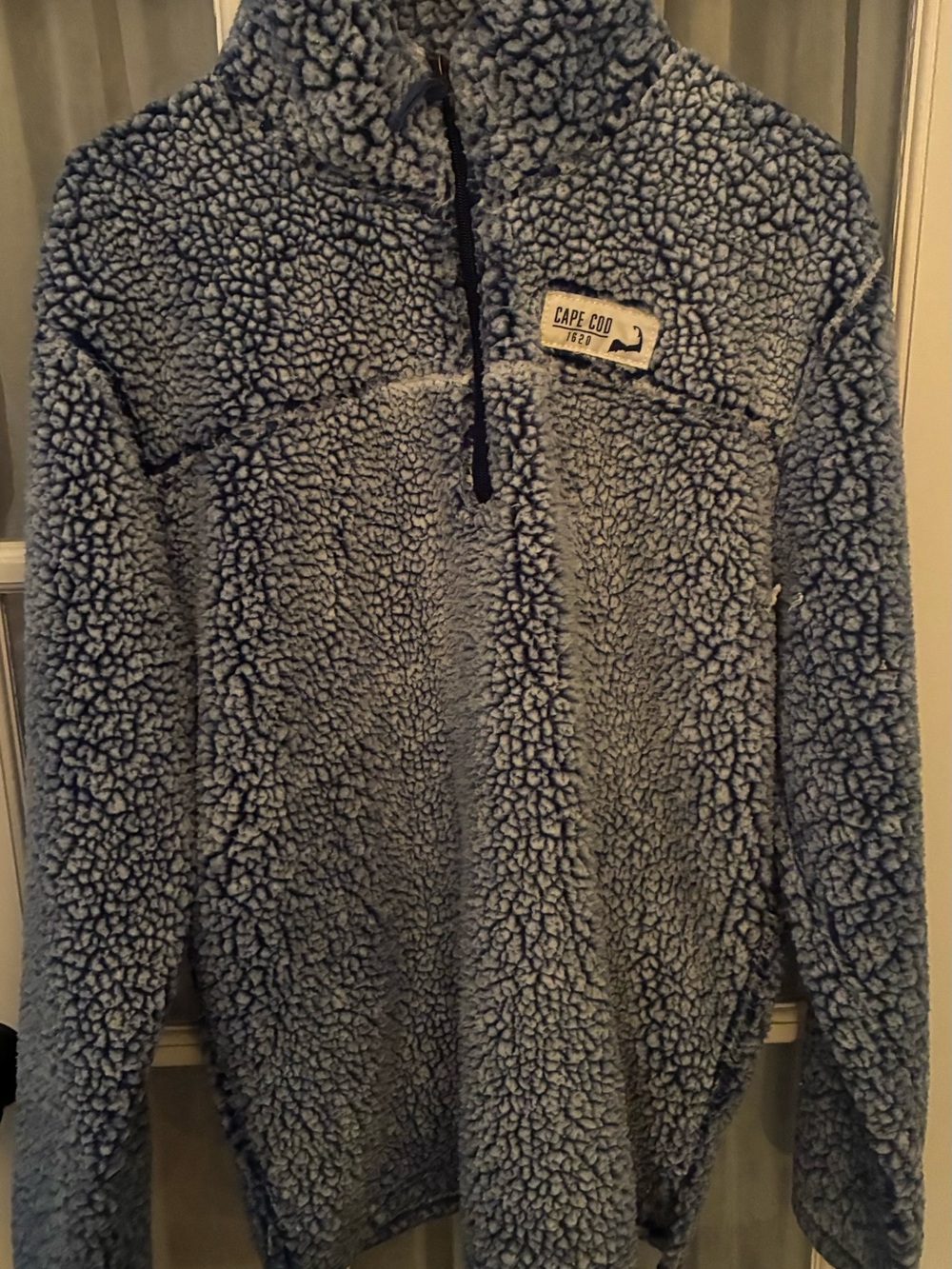 Blue Sherpa Half-Zip Pullover fleece